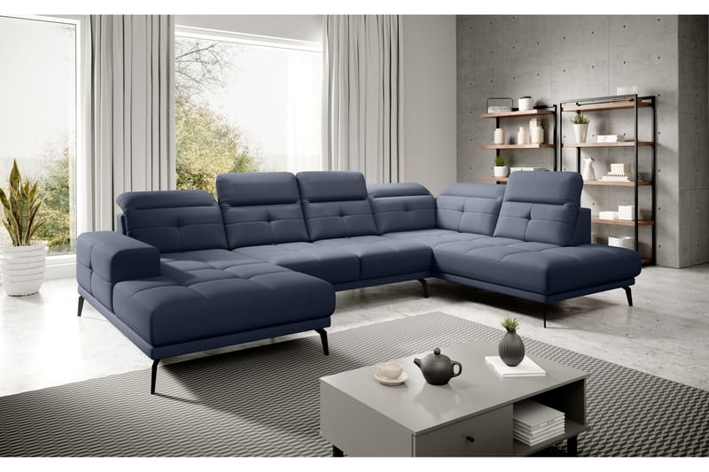 Soffa m. Divan och Schäslong Hago - Blå - Möbler - Soffa - U-soffa