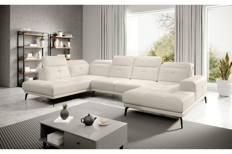Soffa m. Divan och Schäslong Hago - Cremevit - Möbler - Soffa - U-soffa