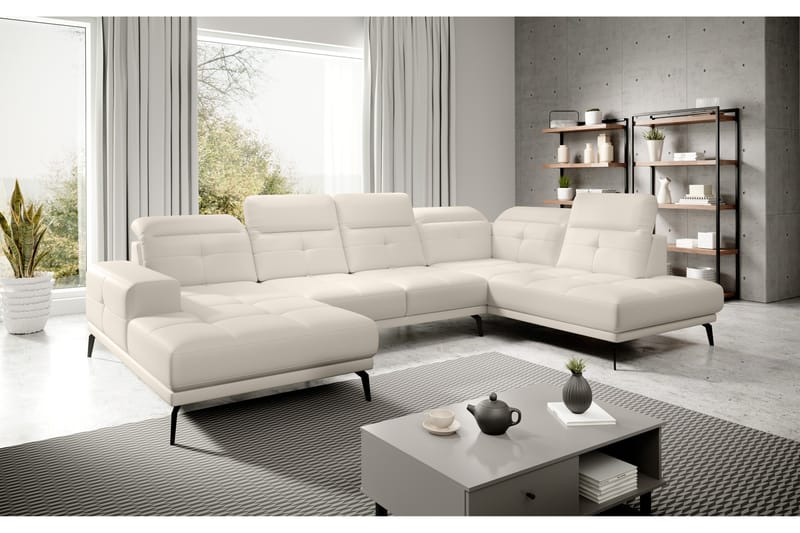 Soffa m. Divan och Schäslong Hago - Cremevit - Möbler - Soffa - U-soffa