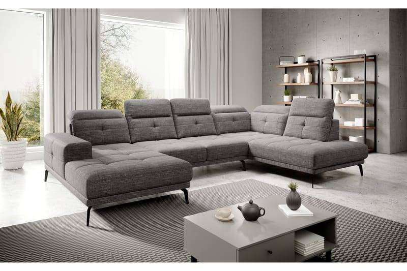 Soffa m. Divan och Schäslong Hago - Grå - Möbler - Soffa - U-soffa