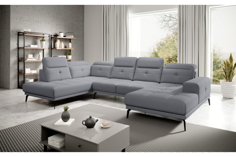 Soffa m. Divan och Schäslong Hago - Grå - Möbler - Soffa - U-soffa