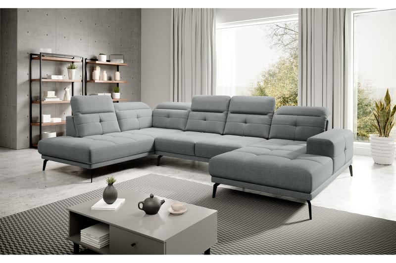 Soffa m. Divan och Schäslong Hago - Grå - Möbler - Soffa - U-soffa