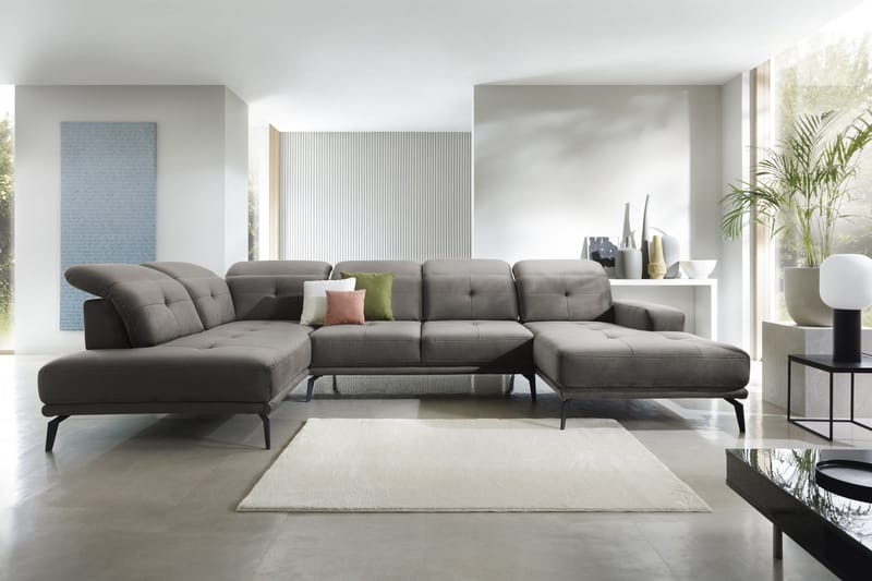 Soffa m. Divan och Schäslong Hago - Grå - Möbler - Soffa - U-soffa