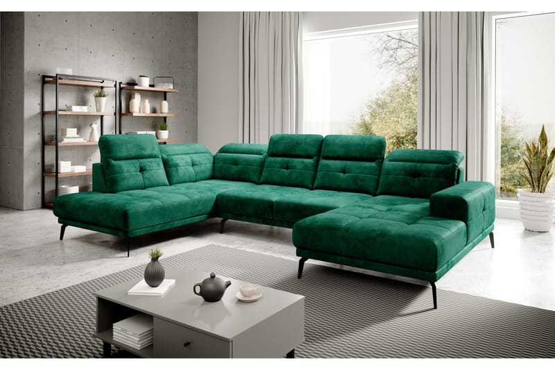 Soffa m. Divan och Schäslong Hago - Grön - Möbler - Soffa - U-soffa