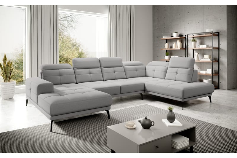 Soffa m. Divan och Schäslong Hago - Ljusgrå - Möbler - Soffa - U-soffa