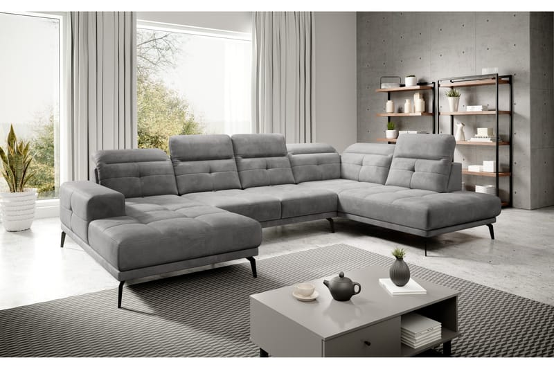 Soffa m. Divan och Schäslong Hago - Ljusgrå - Möbler - Soffa - U-soffa