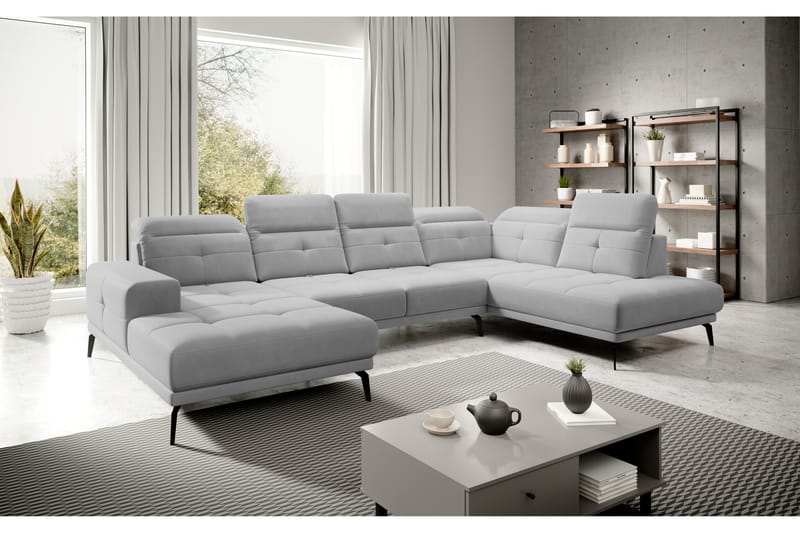 Soffa m. Divan och Schäslong Hago - Ljusgrå - Möbler - Soffa - U-soffa