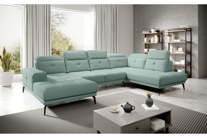 Soffa m. Divan och Schäslong Hago - Ljusgrön - Möbler - Soffa - U-soffa
