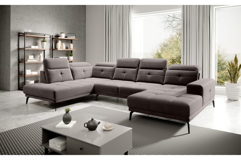Soffa m. Divan och Schäslong Hago - Mörkgrå - Möbler - Soffa - U-soffa