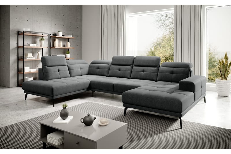 Soffa m. Divan och Schäslong Hago - Mörkgrå - Möbler - Soffa - U-soffa
