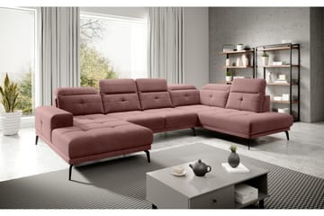 Soffa m. Divan och Schäslong Hago - Rosa - Möbler - Soffa - U-soffa