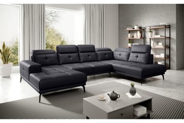 Soffa m. Divan och Schäslong Hago - Svart - Möbler - Soffa - U-soffa