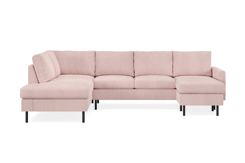 Soffa m. Divan och Schäslong Malley 5-sits Vänster - Rosa - U-soffa