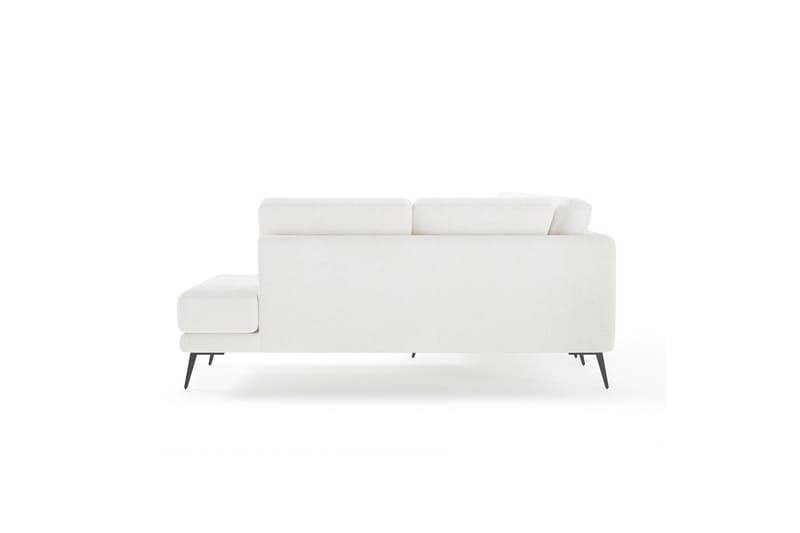 Soffa m. Divan och Schäslong Samella 6-sits - Vit Bouclé - U-soffa