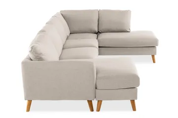 Trend 4-sits Högervänd U-formad Soffa med Divan och Schäslong i Tyg - Beige - Möbler - Soffa - U-soffa