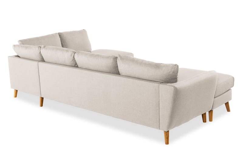 Trend 4-sits Högervänd U-formad Soffa med Divan och Schäslong i Tyg - Beige - Möbler - Soffa - U-soffa
