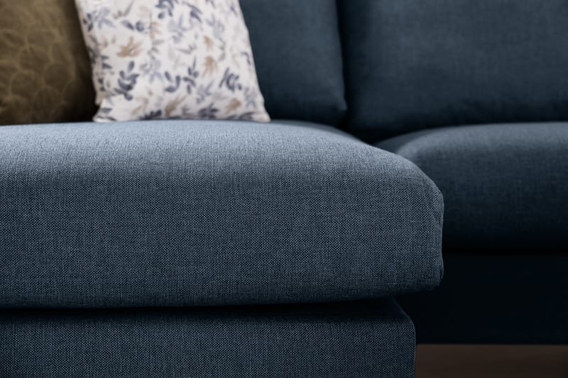 Trend 4-sits Högervänd U-formad Soffa med Divan och Schäslong i Tyg - Blå - Möbler - Soffa - U-soffa