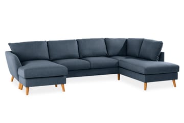 Trend 4-sits Högervänd U-formad Soffa med Divan och Schäslong i Tyg - Blå - Möbler - Soffa - U-soffa