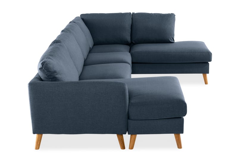 Trend 4-sits Högervänd U-formad Soffa med Divan och Schäslong i Tyg - Blå - Möbler - Soffa - U-soffa