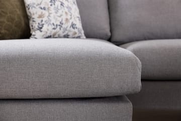 Trend 4-sits Högervänd U-formad Soffa med Divan och Schäslong i Tyg - Grå - Möbler - Soffa - U-soffa