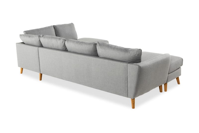 Trend 4-sits Högervänd U-formad Soffa med Divan och Schäslong i Tyg - Grå - Möbler - Soffa - U-soffa