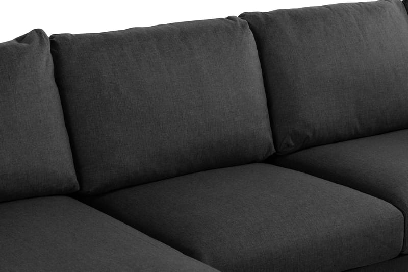 Trend 4-sits Högervänd U-formad Soffa med Divan och Schäslong i Tyg - Svart - Möbler - Soffa - U-soffa