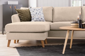 Trend 4-sits Vänstervänd U-formad Soffa med Divan och Schäslong i Tyg - Beige - Möbler - Soffa - U-soffa