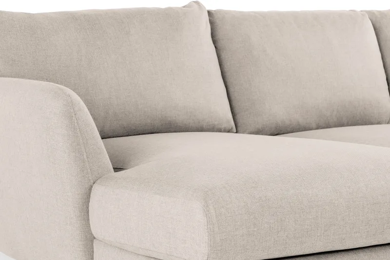 Trend 4-sits Vänstervänd U-formad Soffa med Divan och Schäslong i Tyg - Beige - Möbler - Soffa - U-soffa
