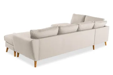 Trend 4-sits Vänstervänd U-formad Soffa med Divan och Schäslong i Tyg - Beige - Möbler - Soffa - U-soffa