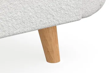 Trend Lyx 4-sits Högervänd U-formad Soffa med Divan och Schäslong i Bouclé - Vit - Möbler - Soffa - U-soffa