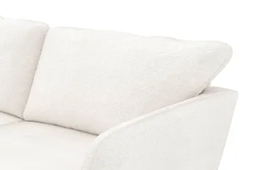 Trend Lyx 4-sits Högervänd U-formad Soffa med Divan och Schäslong i Bouclé - Vit - Möbler - Soffa - Divansoffa & schäslongsoffa - 4 sits soffa med divan