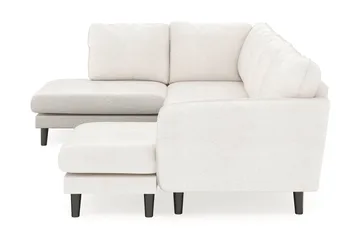 Trend Lyx 4-sits Högervänd U-formad Soffa med Divan och Schäslong i Bouclé - Vit - Möbler - Soffa - Divansoffa & schäslongsoffa - 4 sits soffa med divan