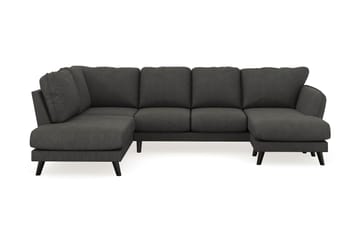 Trend Lyx 4-sits Högervänd U-formad Soffa med Divan och Schäslong i Manchester - Mörkgrå - Möbler - Soffa - U-soffa