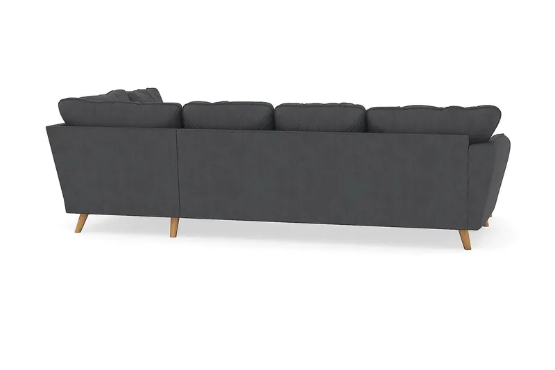 Trend Lyx 4-sits Högervänd U-formad Soffa med Divan och Schäslong i Manchester - Mörkgrå - Möbler - Soffa - U-soffa