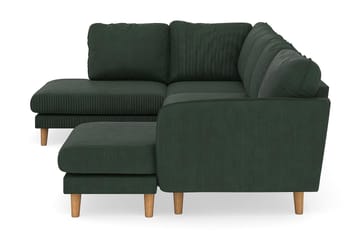 Trend Lyx 4-sits Högervänd U-formad Soffa med Divan och Schäslong i Manchester - Mörkgrön - Möbler - Soffa - U-soffa