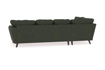 Trend Lyx 4-sits Högervänd U-formad Soffa med Divan och Schäslong i Manchester - Mörkgrön - Möbler - Soffa - U-soffa