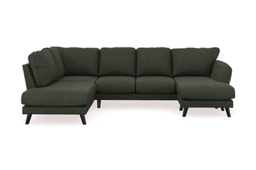 Trend Lyx 4-sits Högervänd U-formad Soffa med Divan och Schäslong i Manchester - Mörkgrön - Möbler - Soffa - U-soffa