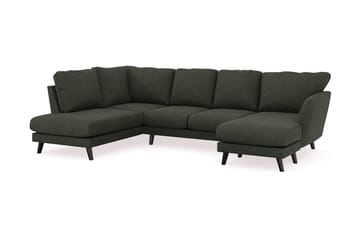 Trend Lyx 4-sits Högervänd U-formad Soffa med Divan och Schäslong i Manchester - Mörkgrön - Möbler - Soffa - U-soffa