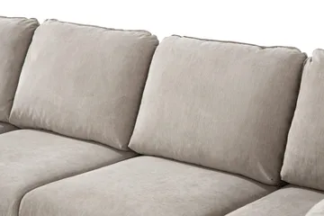 Trend Lyx 4-sits Högervänd U-formad Soffa med Divan och Schäslong i Tyg - Beige - Möbler - Soffa - U-soffa