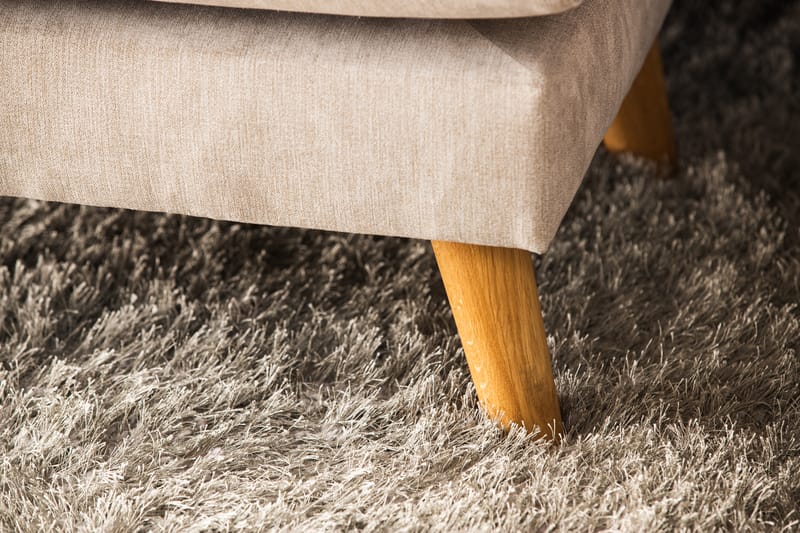 Trend Lyx 4-sits Högervänd U-formad Soffa med Divan och Schäslong i Tyg - Beige - Möbler - Soffa - U-soffa