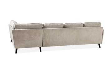 Trend Lyx 4-sits Högervänd U-formad Soffa med Divan och Schäslong i Tyg - Beige - Möbler - Soffa - U-soffa