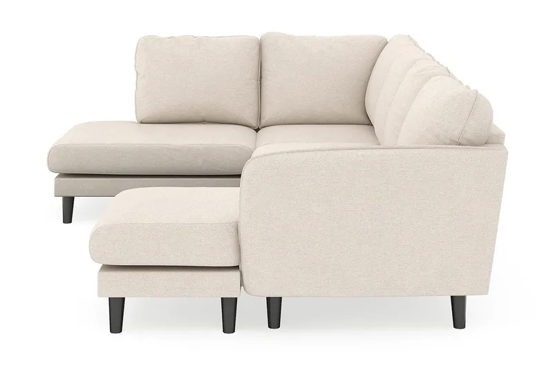Trend Lyx 4-sits Högervänd U-formad Soffa med Divan och Schäslong i Tyg - Beige - Möbler - Soffa - U-soffa