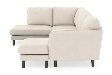 Trend Lyx 4-sits Högervänd U-formad Soffa med Divan och Schäslong i Tyg - Beige - Möbler - Soffa - U-soffa