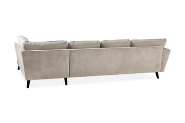 Trend Lyx 4-sits Högervänd U-formad Soffa med Divan och Schäslong i Tyg - Beige - Möbler - Soffa - U-soffa