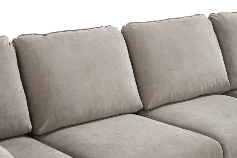 Trend Lyx 4-sits Högervänd U-formad Soffa med Divan och Schäslong i Tyg - Beige - Möbler - Soffa - U-soffa
