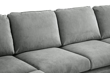 Trend Lyx 4-sits Högervänd U-formad Soffa med Divan och Schäslong i Tyg - Grå - Möbler - Soffa - U-soffa