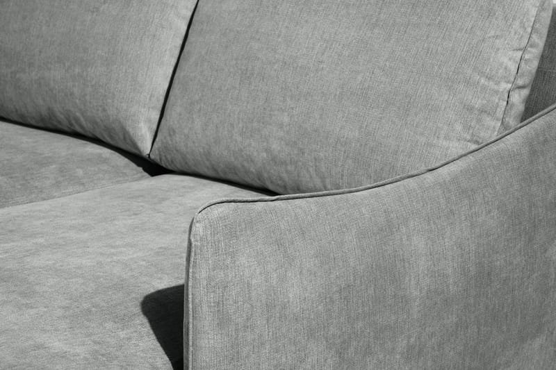 Trend Lyx 4-sits Högervänd U-formad Soffa med Divan och Schäslong i Tyg - Grå - Möbler - Soffa - U-soffa