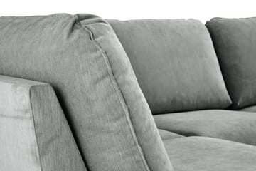 Trend Lyx 4-sits Högervänd U-formad Soffa med Divan och Schäslong i Tyg - Grå - Möbler - Soffa - U-soffa