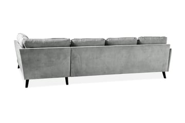 Trend Lyx 4-sits Högervänd U-formad Soffa med Divan och Schäslong i Tyg - Grå - Möbler - Soffa - U-soffa