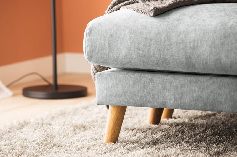 Trend Lyx 4-sits Högervänd U-formad Soffa med Divan och Schäslong i Tyg - Grå - Möbler - Soffa - U-soffa